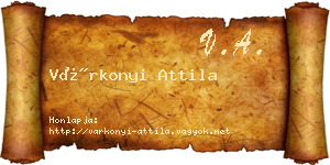 Várkonyi Attila névjegykártya