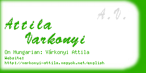 attila varkonyi business card